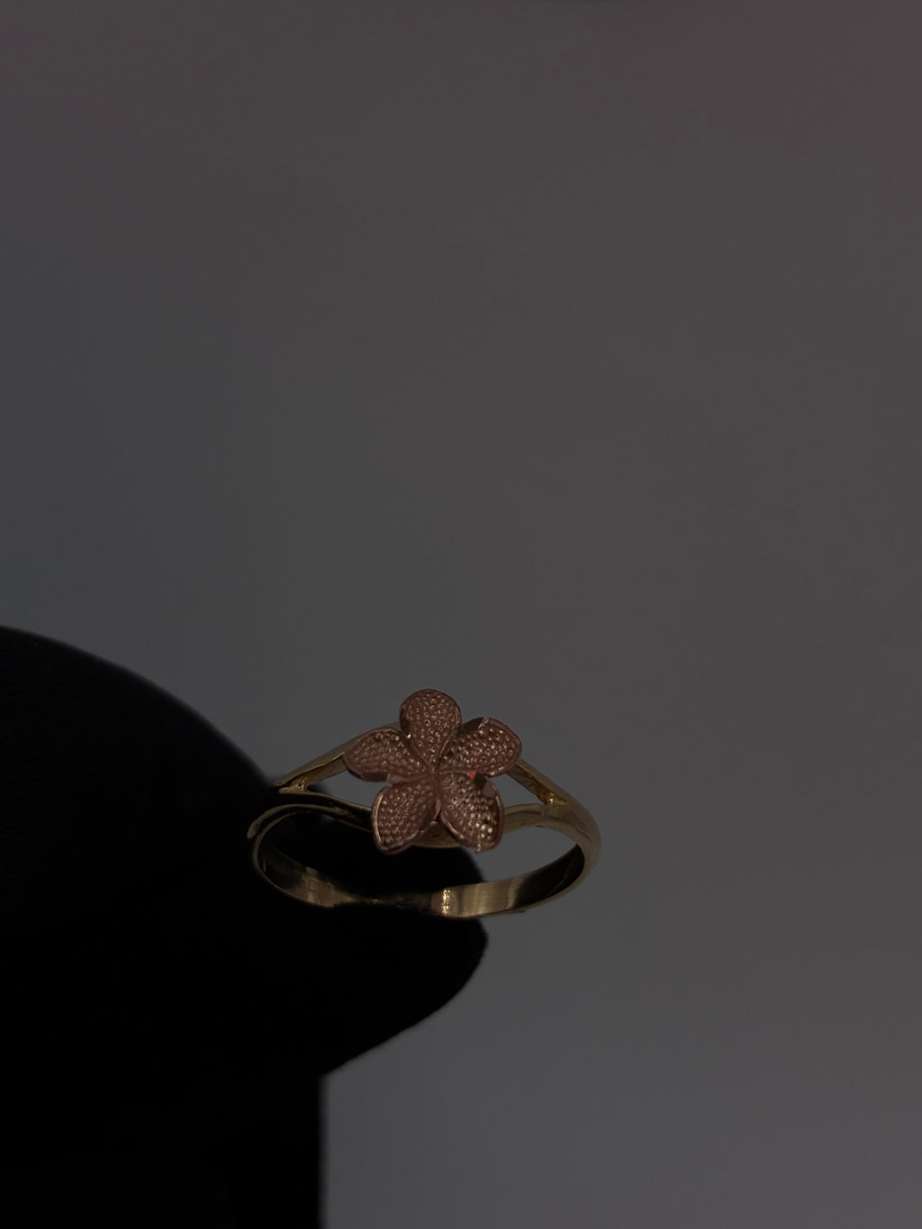 10k Rose Gold Hibiscus Flower￼