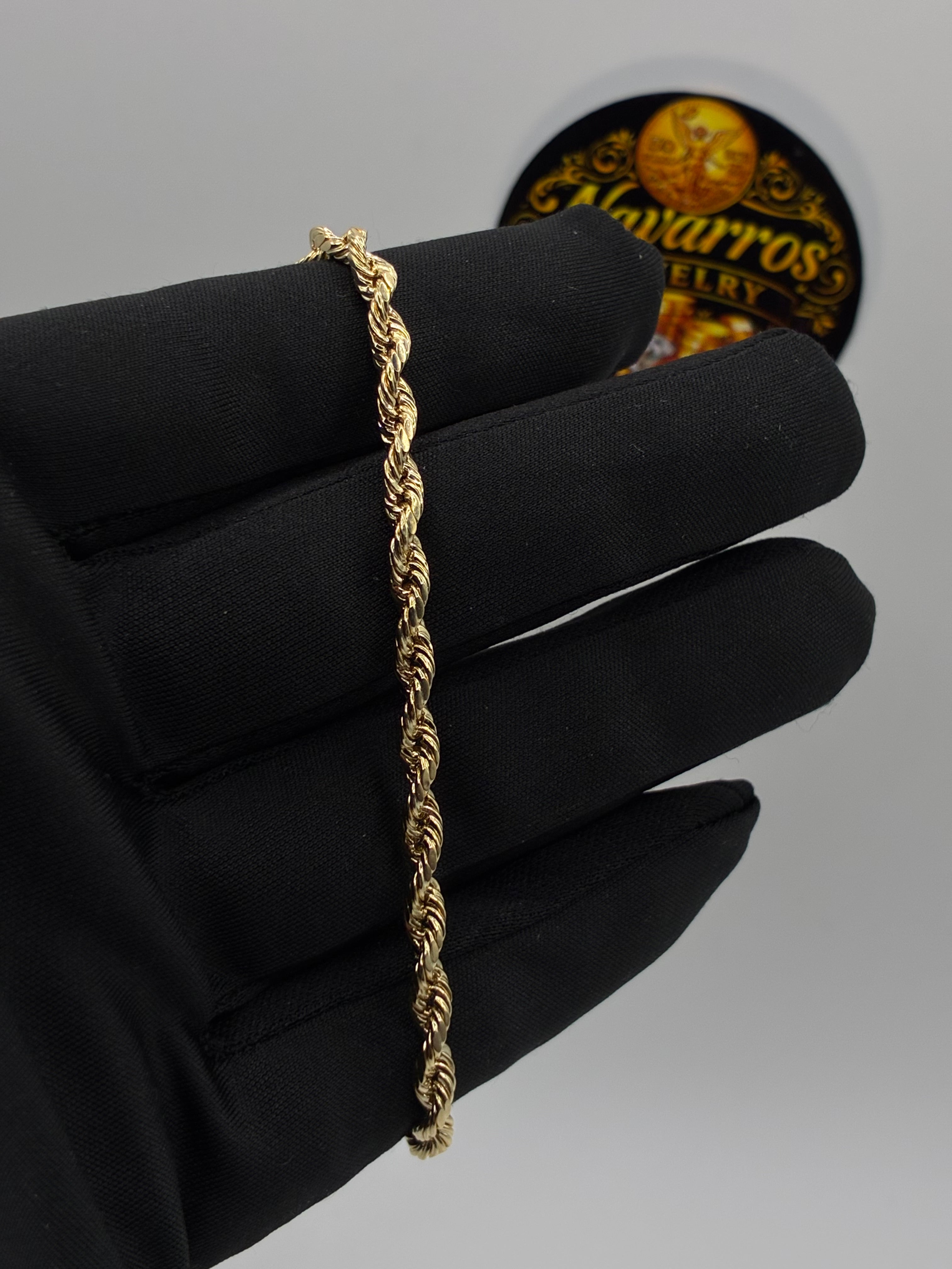 10K Hollow Rope Bracelet