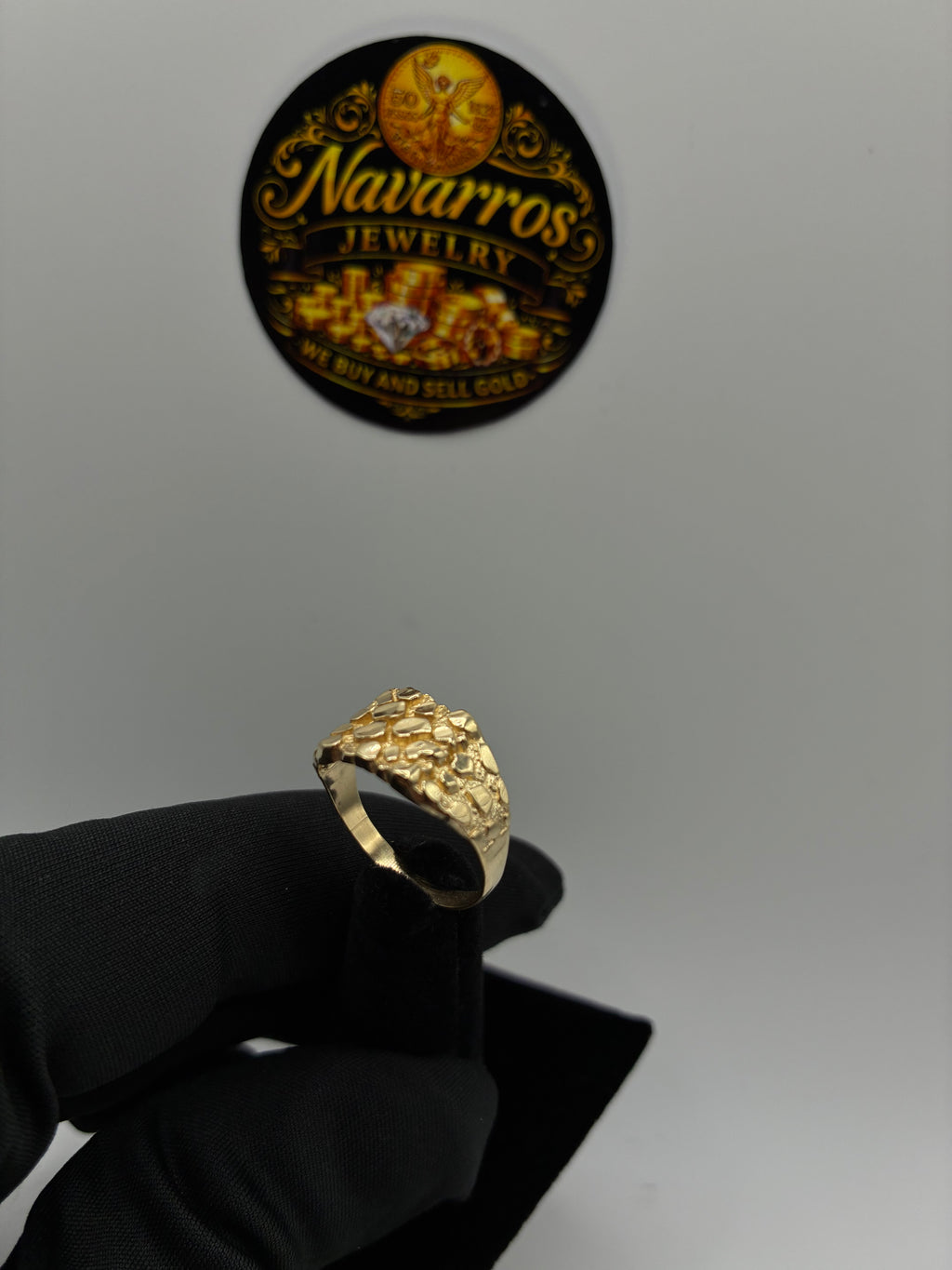 14K Small Nugget Ring