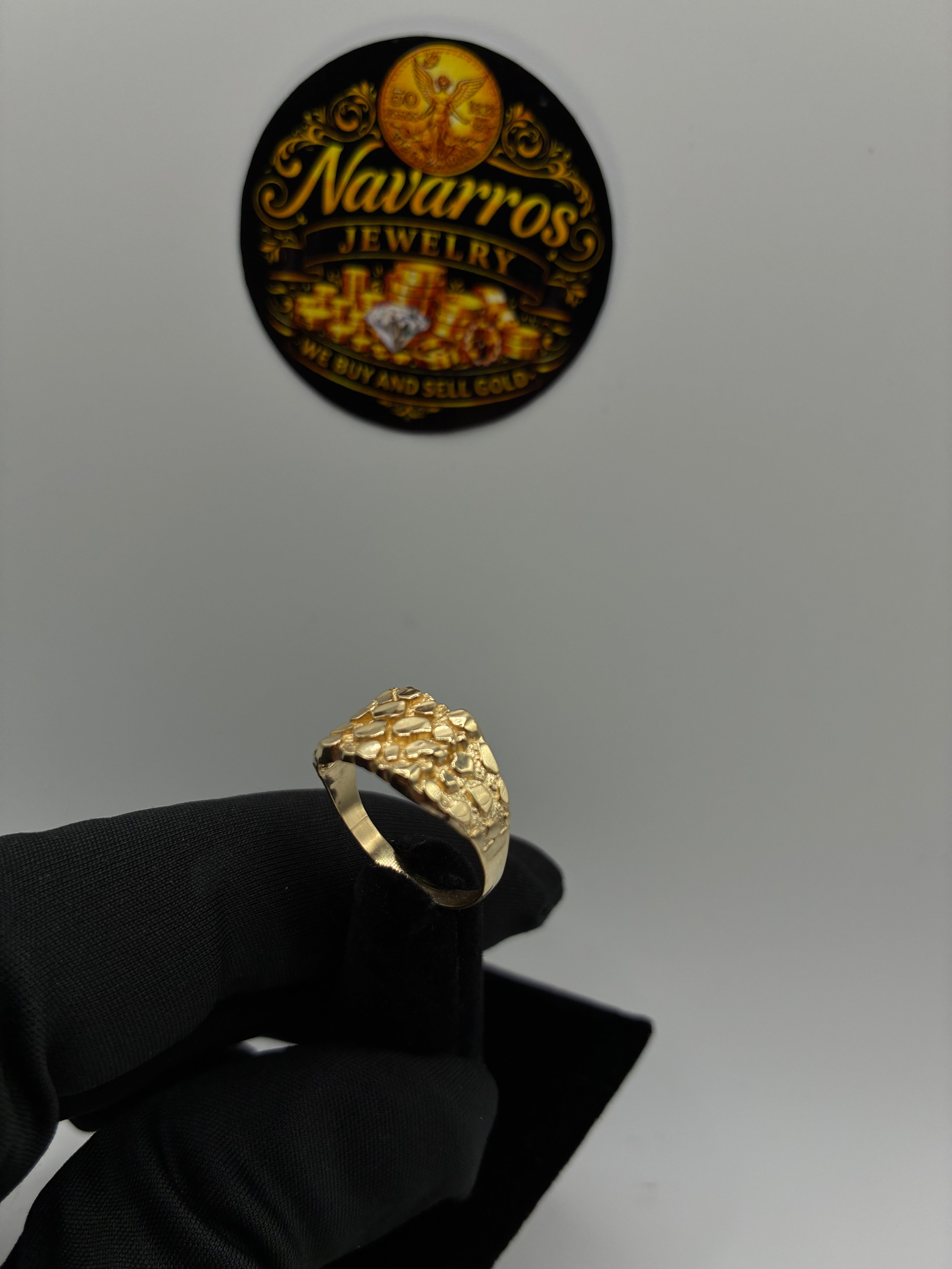 14K Small Nugget Ring