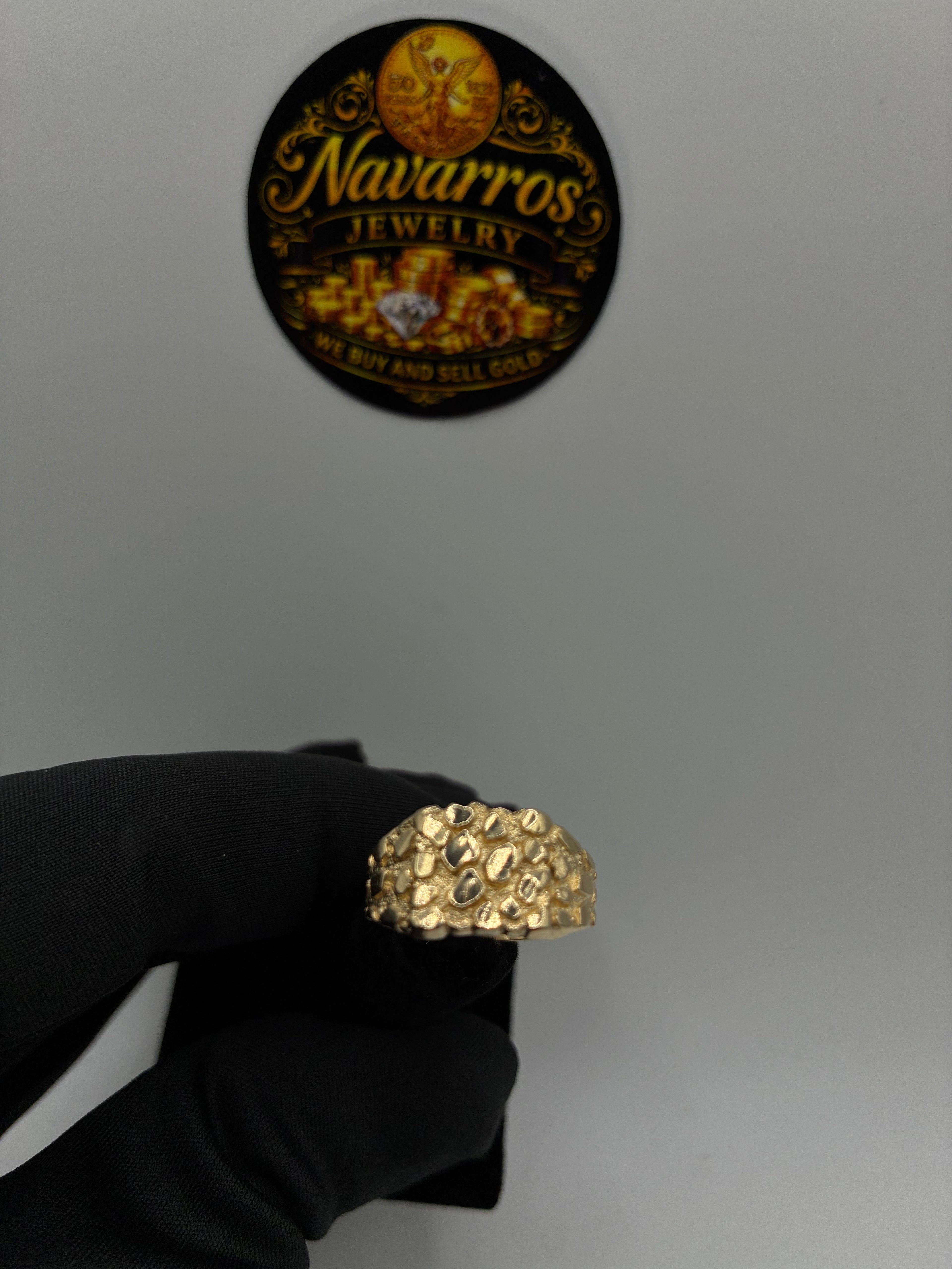 14K Small Nugget Ring