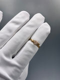 14K Gold Diamond Filled Heart Layered Ring