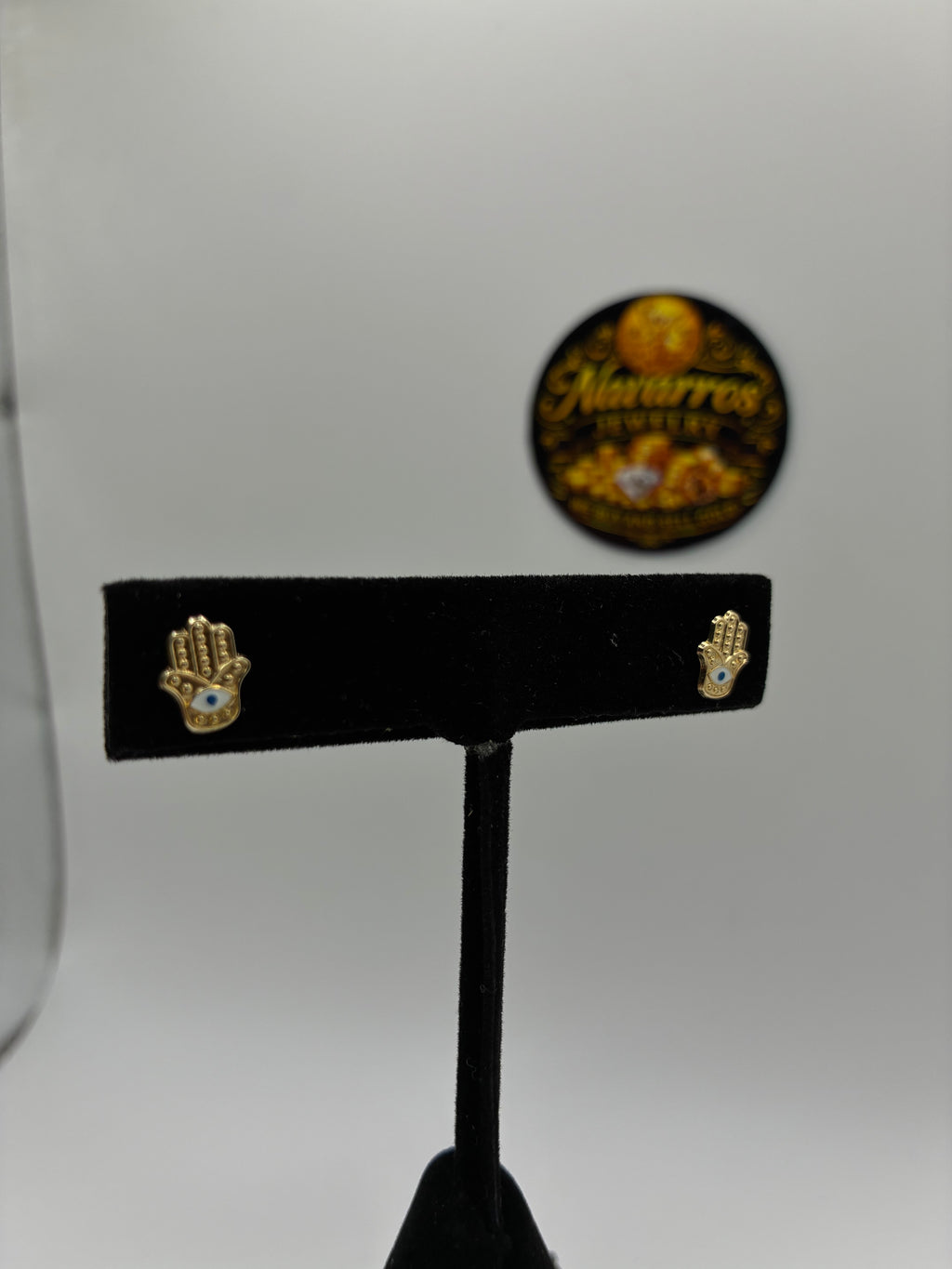 14K Hand Of Fatima Earrings