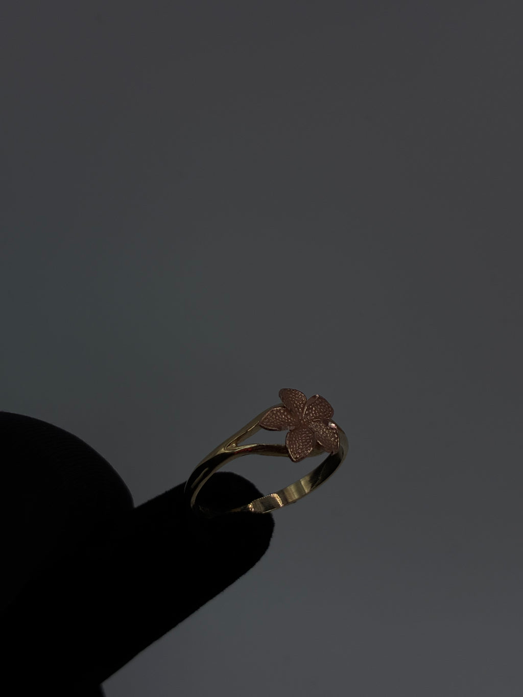 10k Rose Gold Hibiscus Flower￼