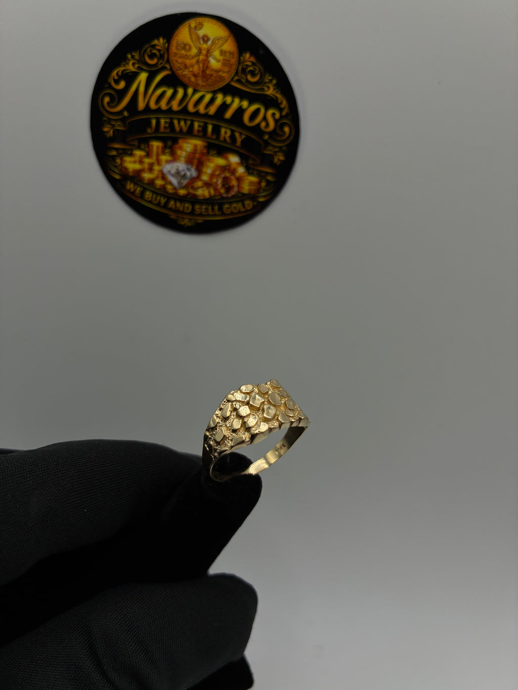 14K Small Nugget Ring