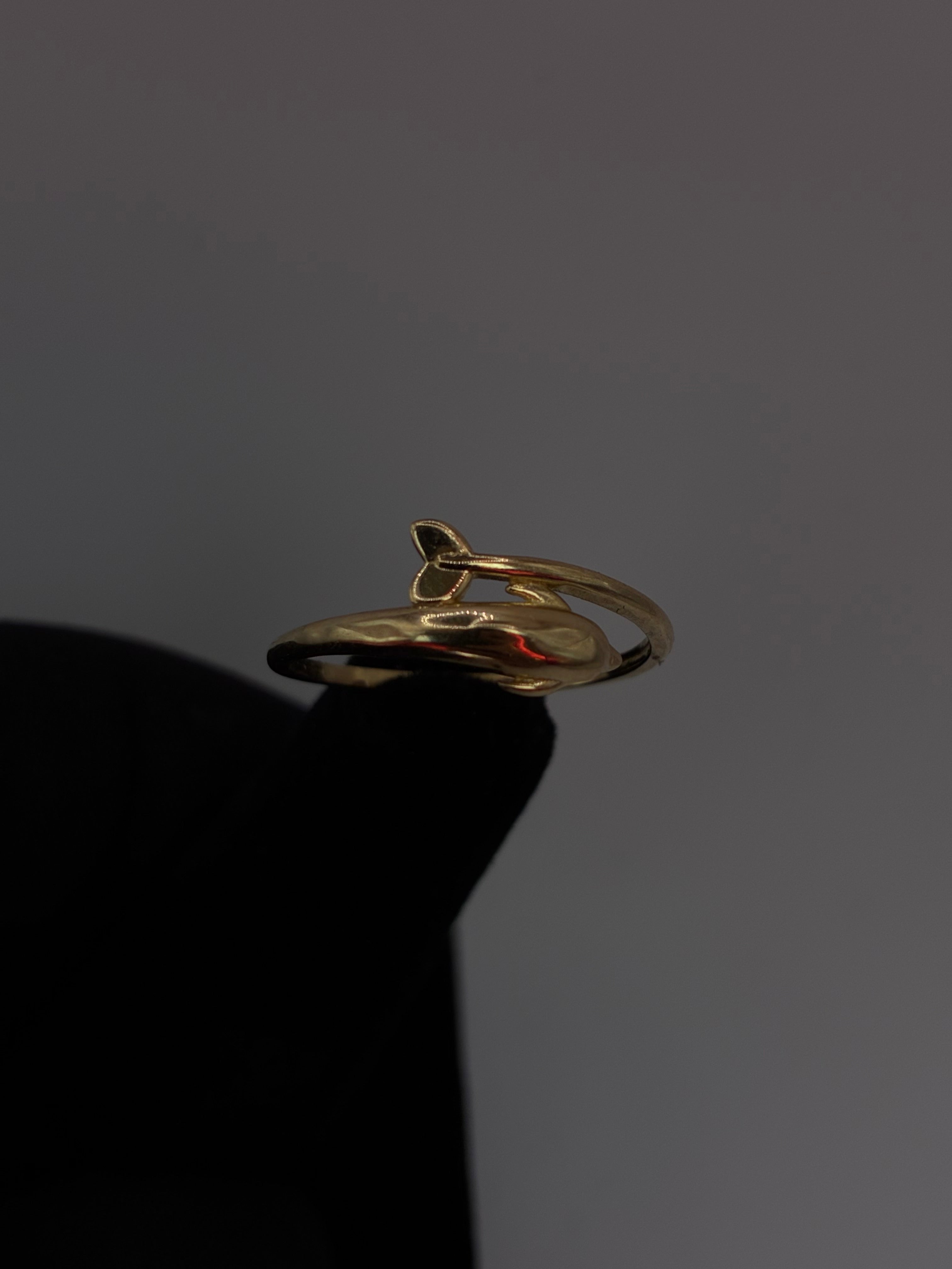 10K Dolphin Ring