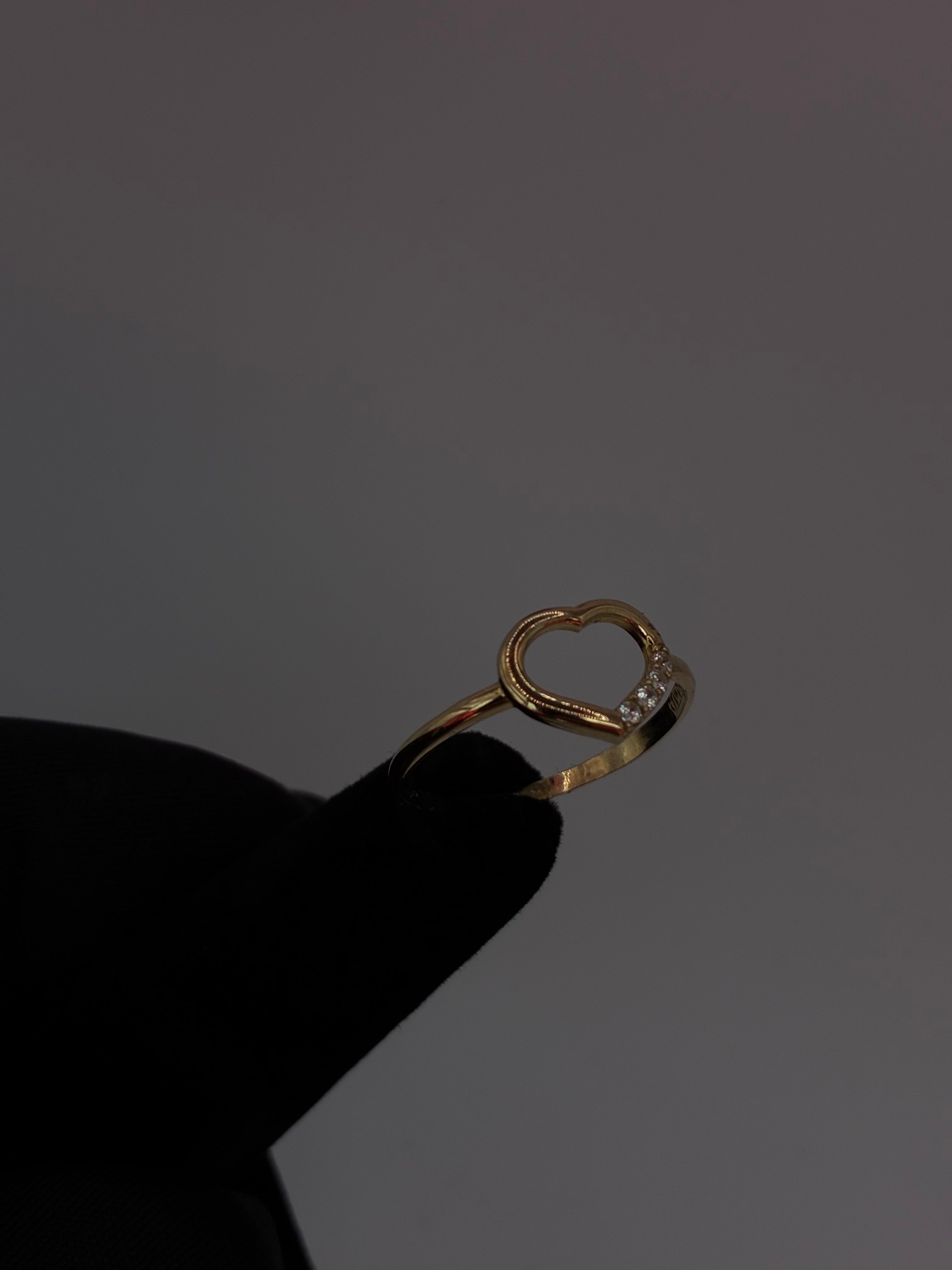 10K Heart Ring